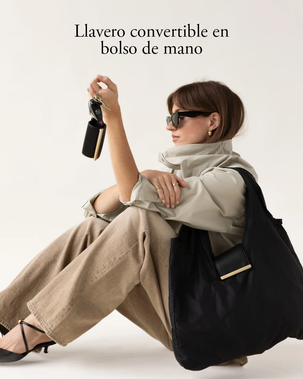 Llavero convertible en bolso de mano