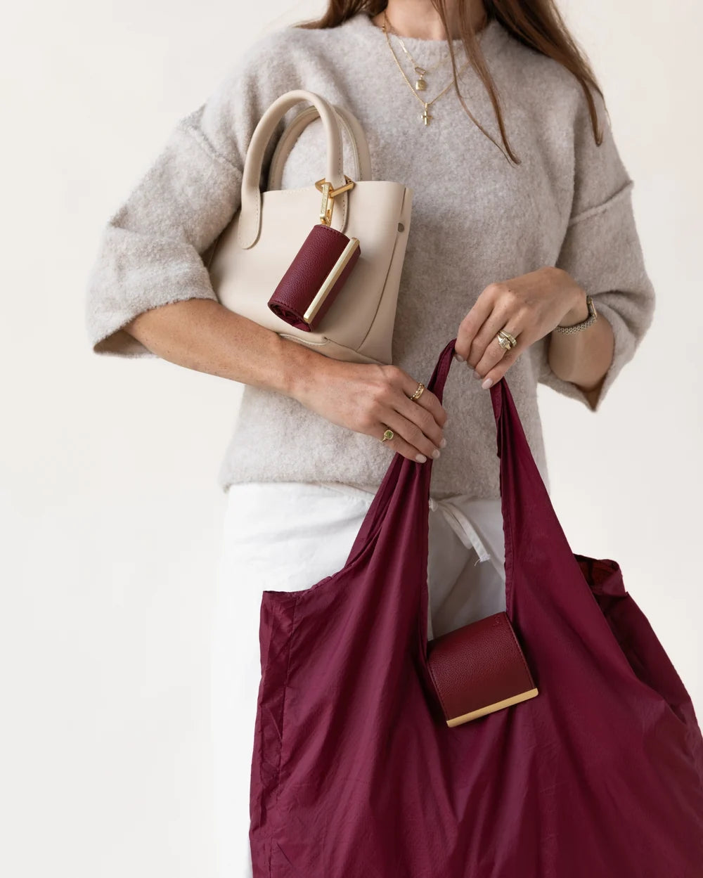 Llavero convertible en bolso de mano