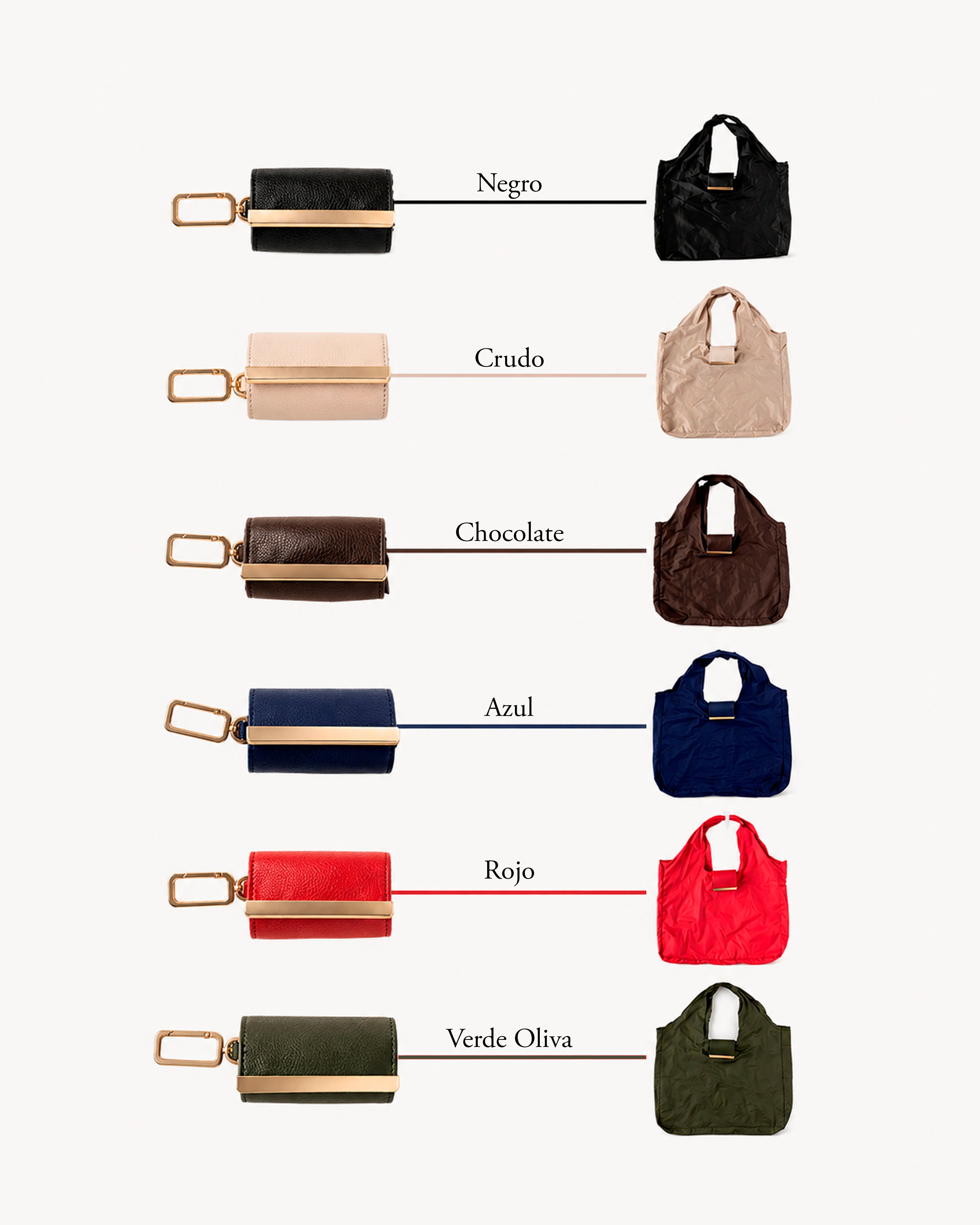 Llavero convertible en bolso de mano